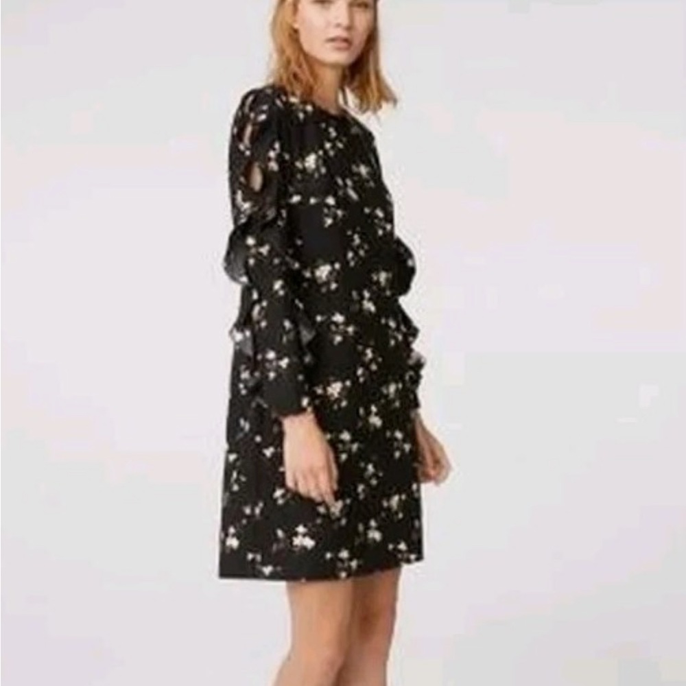 Club Monaco Black and White Bishop Sleeve Dress